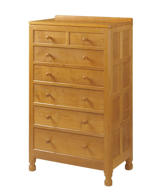 BE100 Solid Oak Chest of Seven Drawers 2