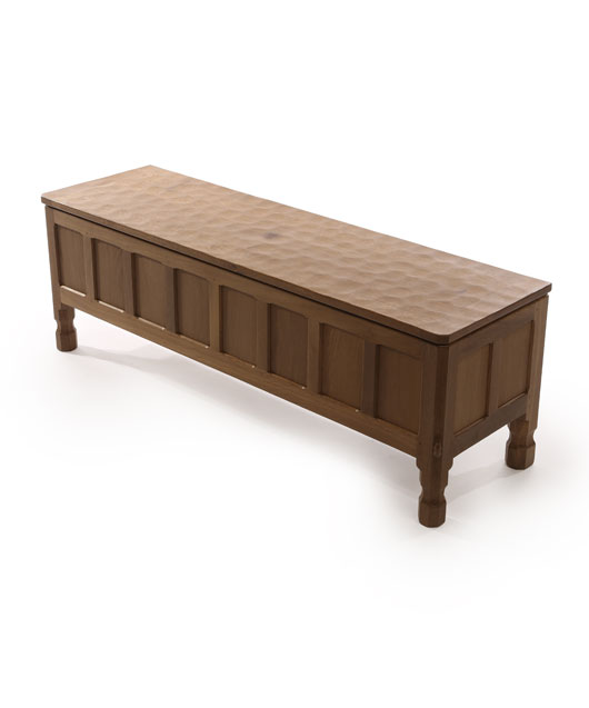BE070 Solid Oak Blanket Chest 4