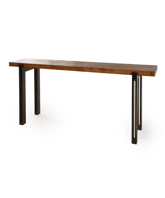 BS105 Solid Oak and Steel Console (SOLD)