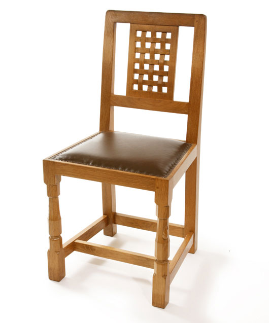 CH060 Solid Oak High Lattice Back Dining Chair