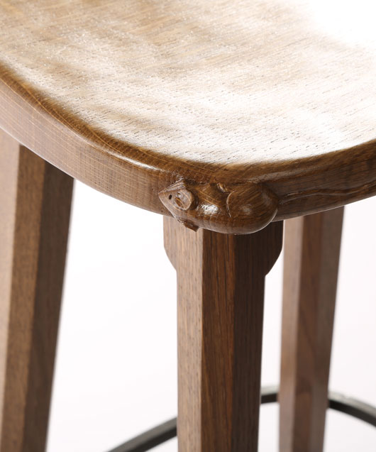 CT140 Solid Oak Bar Stool 2