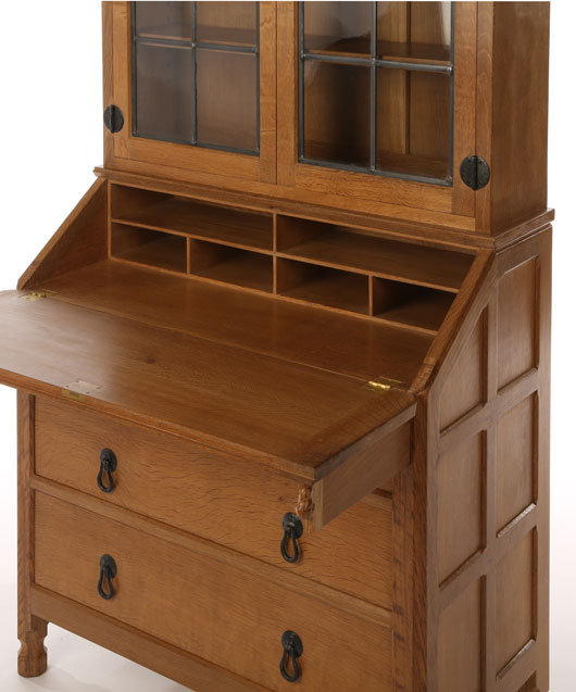 DB060 Solid Oak Bureau Bookcase 3