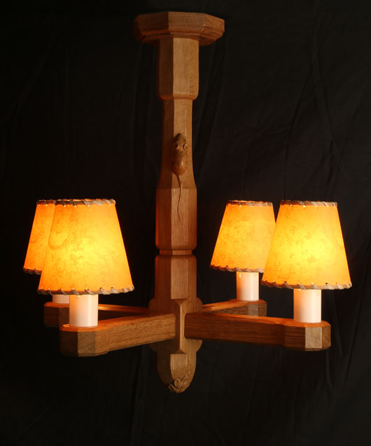 MS120 Solid Oak Chandelier 1