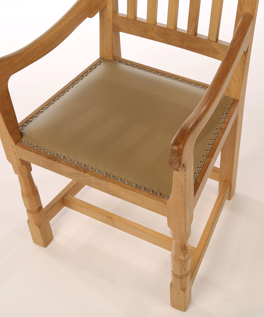 CH110 Solid Oak Curved Back Arm Chair