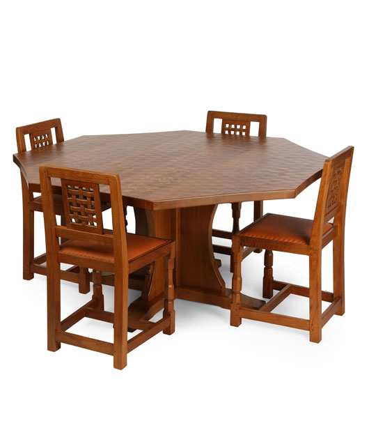TA080 Solid Oak Octagonal/ Round Dining Table 5